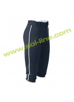 Softball Pipe Navy Pant With White Piping